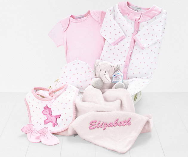 Personalised Bundle Of Joy Clothing Set In Pink